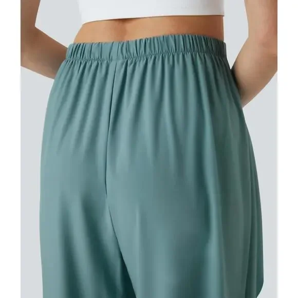 NWT Halara Breezeful™ High Waisted Tie Palazzo Flowy Wide Leg Pants Size Large - Picture 3 of 10